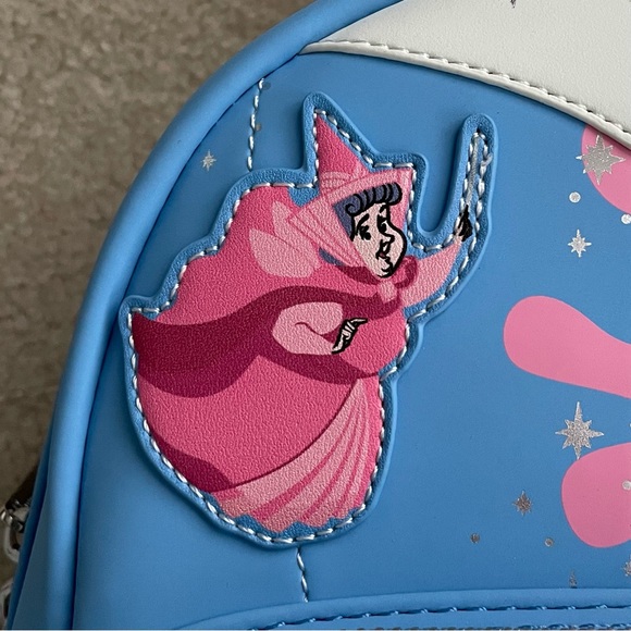 Loungefly Sleeping Beauty Fairy Godmothers Make it Pink / Blue Mini Backpack - Picture 12 of 16
